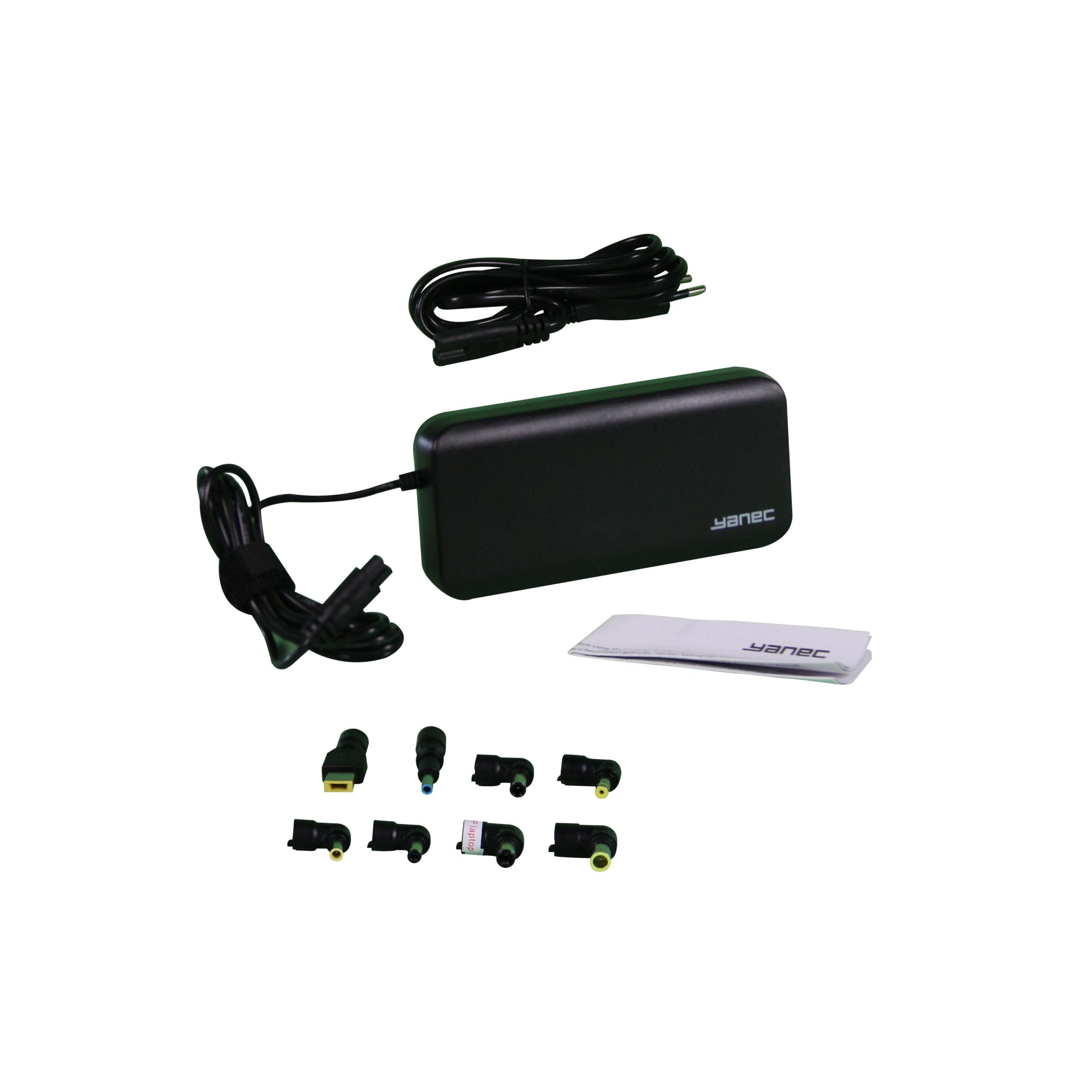Yanec Universele Laptop AC Adapter 90W met 8 tips - Zwart Yanec Universele Laptop AC Adapter 90W met 8 tips - Zwart